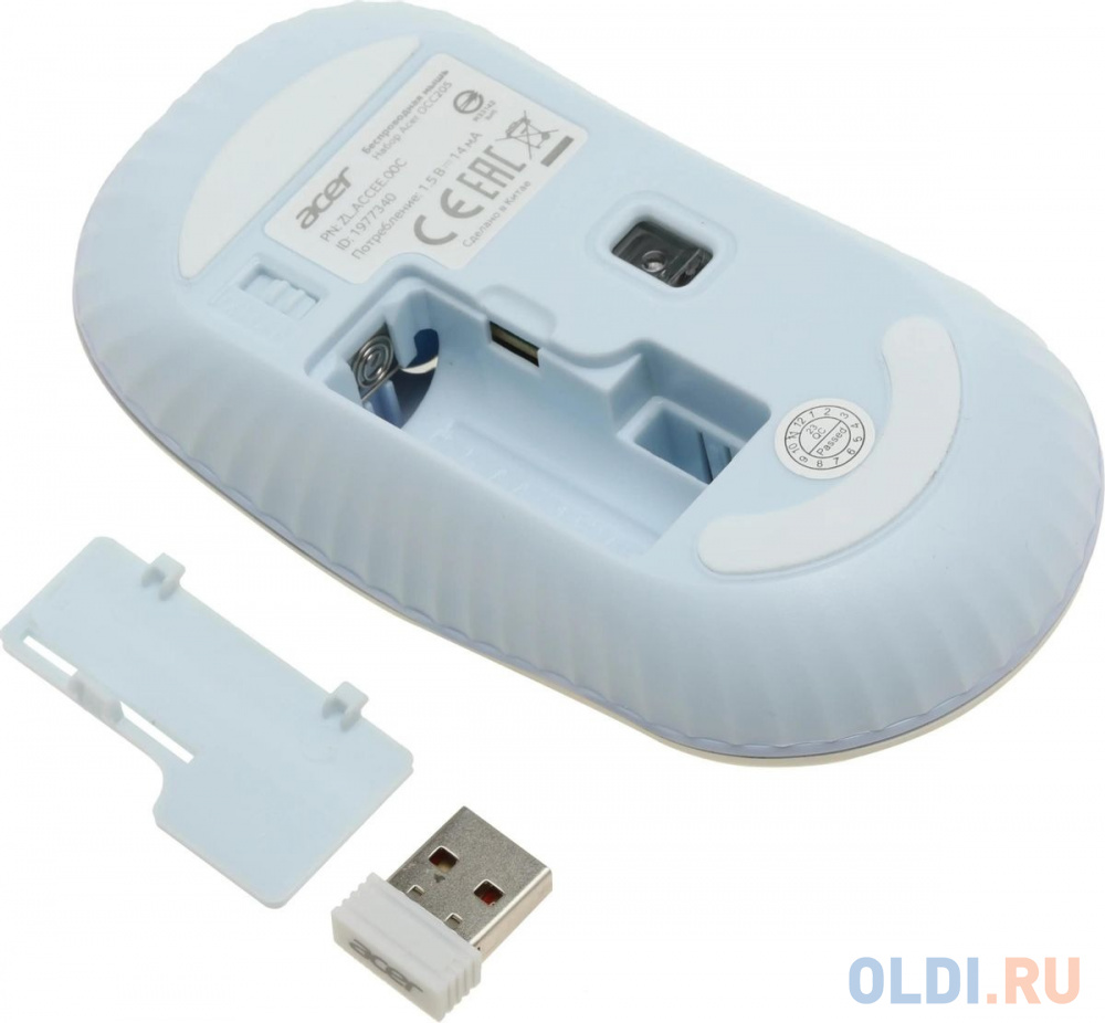 Клавиатура+мышь Acer OCC205 Wireless White/Blue