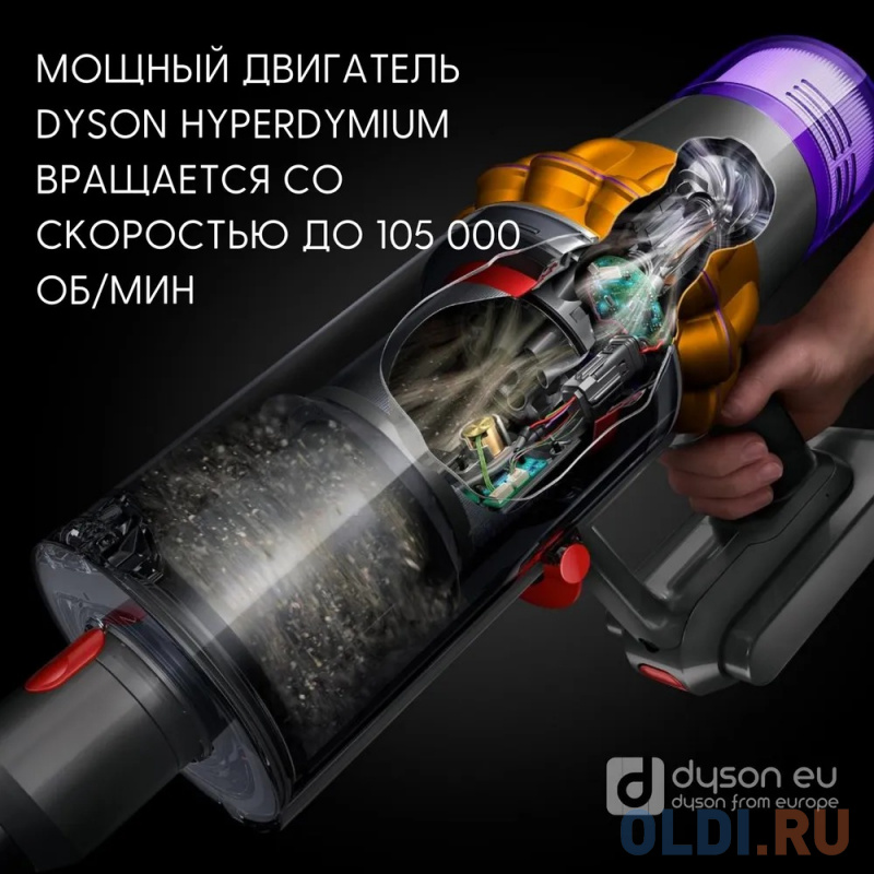 Пылесос Dyson SV46 V12 DETECT SLIM ABSOLUTE желтый в Москвe