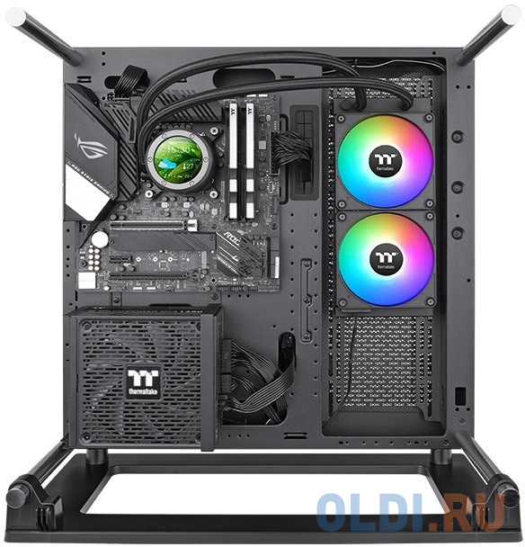 Жидкостная система охлаждения Thermaltake CL-W414-PL12SW-A All-In-One Liquid Cooler System/ARGB Fan 120*2/PWM 500-1500 rpm/Water Block 2.1 inch LCD