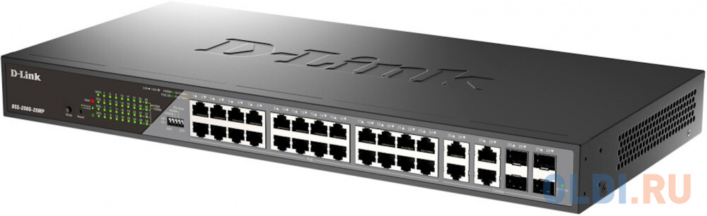 Сетевой коммутатор/ Smart L2 Surveillance Switch 24х1000Base-T PoE, 4xCombo 1000Base-T/SFP, PoE Budget 370W, Long-range PoE up to 250m в Москвe