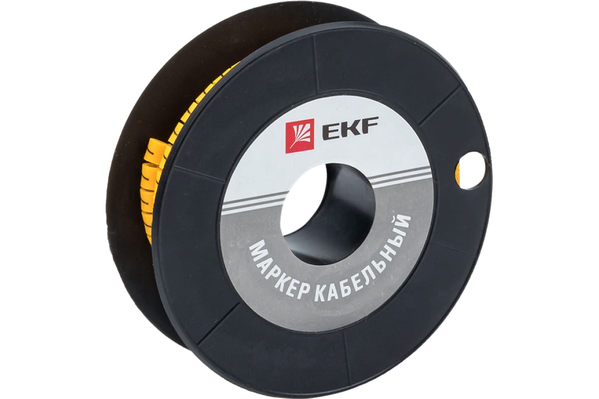 Маркер кабельный EKF цифра "7" для 1.5мм², 1000 шт., желтый (plc-KM-1.5-7)