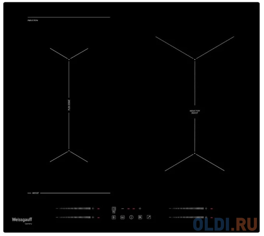 Варочная панель индукционная Weissgauff HI 643 BY черный в Москвe