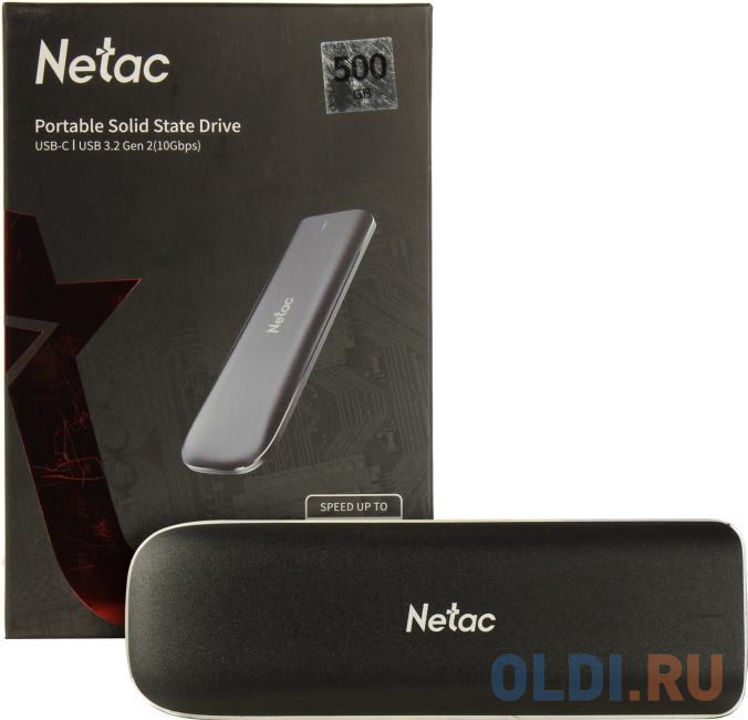 Внешний SSD диск 1.8" 500 Gb USB Type-C Netac ZX черный