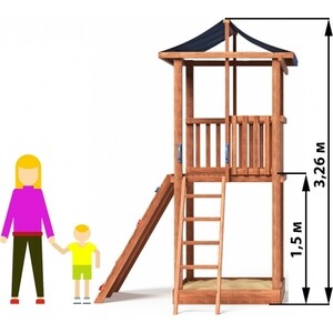 Спортивный городок Капризун 3 крыша тент (СГ3-Тент)