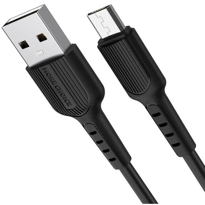 Дата-кабель More choice USB 2.0A для micro USB K26m TPE 1м (Black)