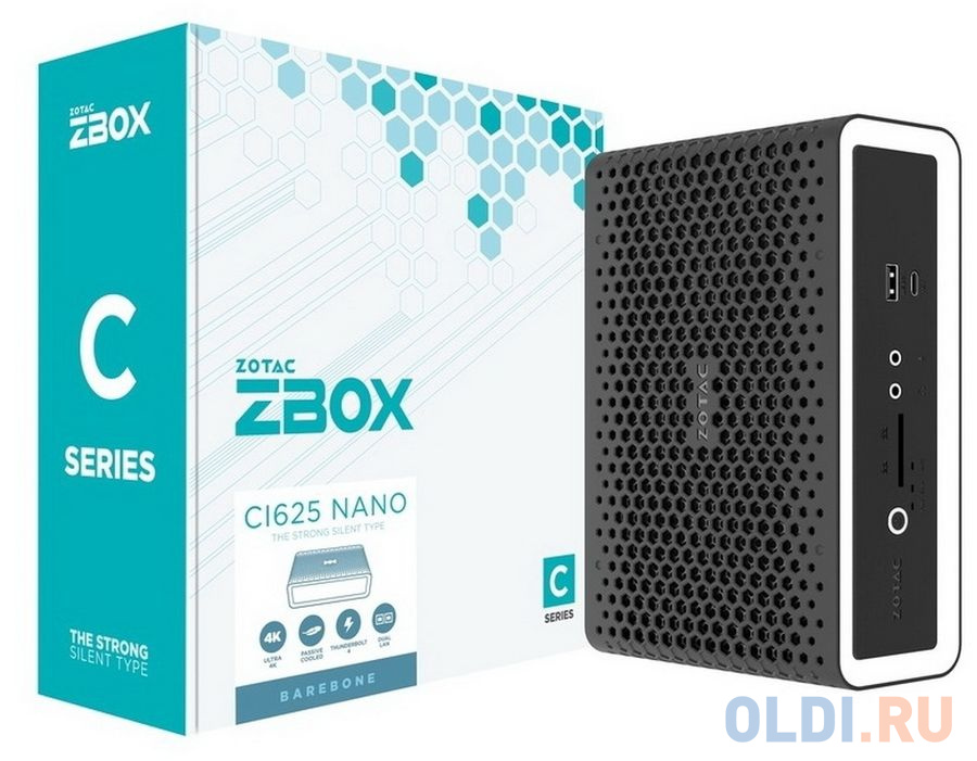 ZBOX-CI625NANO ZOTAC ZBOX NANO, SFF, FANLESS, i3-1115G4, 2X DDR4 SODIMM, 2.5&quot;SATAIII BAY, 2 GLAN, WIFI, BT,DP/HDMI, EU+UK PLUG (623936)