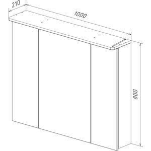 Зеркальный шкаф Lemark Zenon 100х80 с подсветкой, белый глянец (LM100ZS-Z)