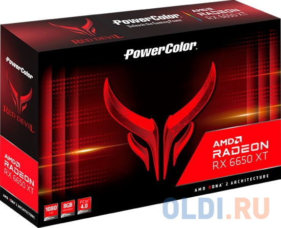 Видеокарта PowerColor PCI-E 4.0 AXRX 6650XT 8GBD6-3DHE/OC AMD Radeon RX 6650XT 8192Mb 128 GDDR6 2523/17500 HDMIx1 DPx3 HDCP Ret