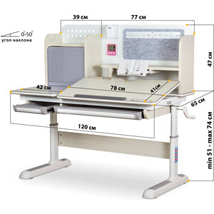 Детский стол Mealux Winnipeg Multicolor MG (BD-630 MG Multicolor) столешница белый дуб/ножки белые накладки белые