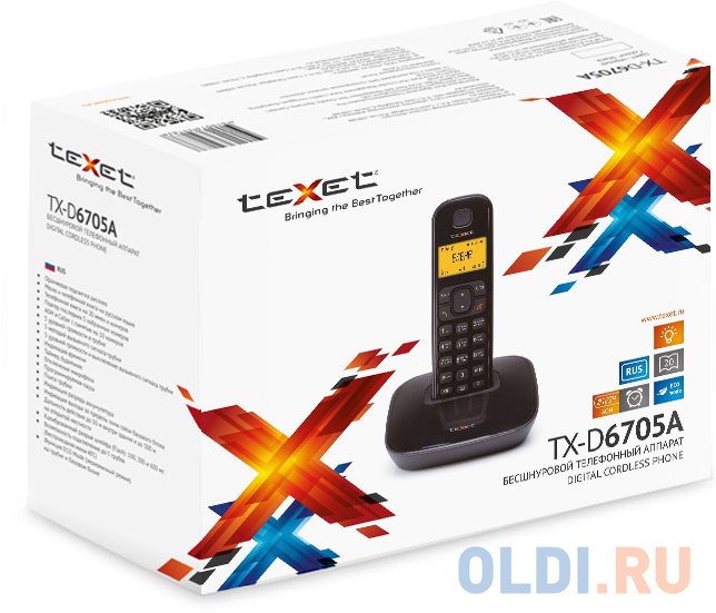 Радиотелефон DECT Texet TX-D6705A черный