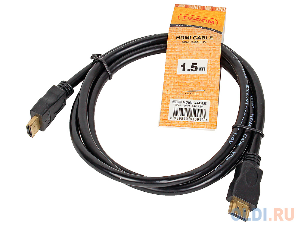 Кабель цифровой HDMI19M to HDMI19M, V1.4+3D, 1.5m, TV-COM  <CG150S-1.5M