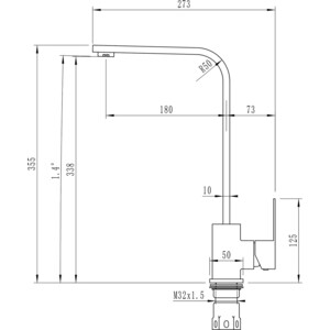 Смеситель для кухни Mixline MLSS-0318 сатин (4630099744590) в Москвe