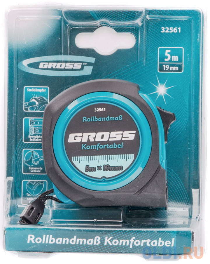 Рулетка Gross Komfortabel 32561 5мx19мм