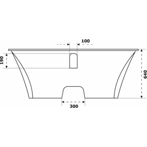 Ванна из литого мрамора Good Door Мадрид 170х80 черная (ВА00008)