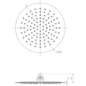 Верхний душ Lemark 250 круглый, хром (LM9481S) в Москвe