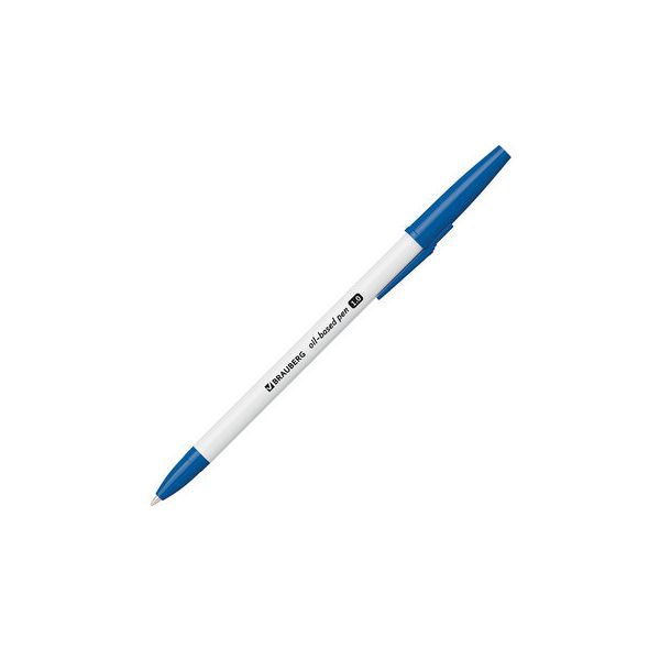Ручка шариковая масляная BRAUBERG Stick Medium, СИНЯЯ, узел 1 мм, линия письма 0,5 мм, 143419 (96 шт.)