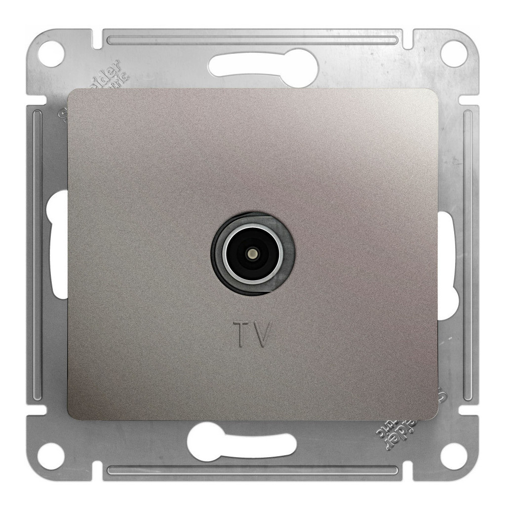 Розетка TV Schneider Electric Glossa, платина, оконечная, без рамки (GSL001291)