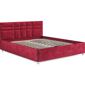 Кровать Mebel Ars Нью-Йорк 160 см (бархат красный STAR VELVET 3 DARK RED)