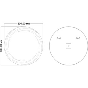 Зеркало Mixline Беатрис 80 подсветка, сенсор, с подогревом (4620077043395)