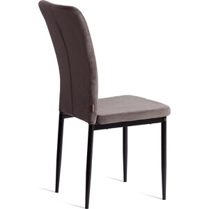 Стул TetChair VERTER (mod. BC577-DC), металл, флок, 41 х 52 х 95 см, Dark grey (темно-серый) HLR24 / черный (21249)