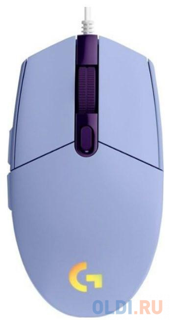 Мышь проводная Logitech G102 LIGHTSYNC Gaming LILAC Retail фиолетовый USB 910-005854