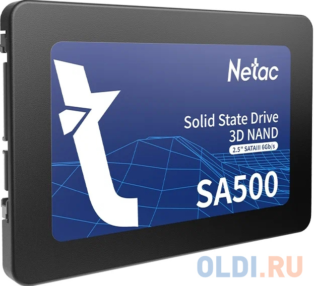 Netac SSD SA500 960GB 2.5 SATAIII 3D NAND, R/W up to 530/475MB/s, TBW 480TB, 3y wty