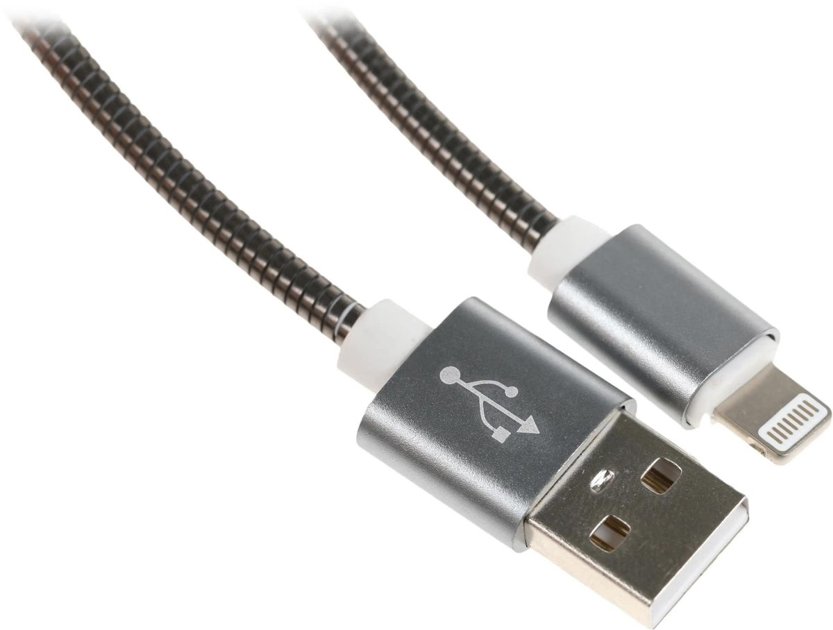 Кабель USB-Lightning 8-pin, 1 м, черный, Premier (6-703M2 1.0BK)
