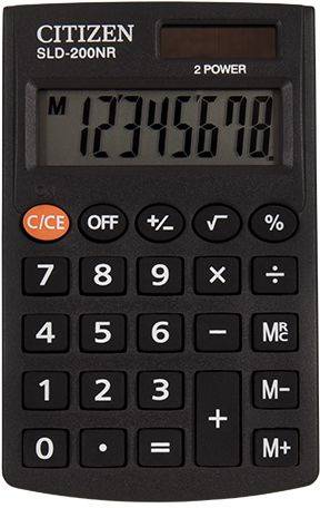 Калькулятор карманный Citizen SLD-200NR черный