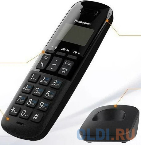 Panasonic KX-TG610RUB  (черный) {Беспроводной DECT,40 мелодий,телефонный справочник 120 зап.