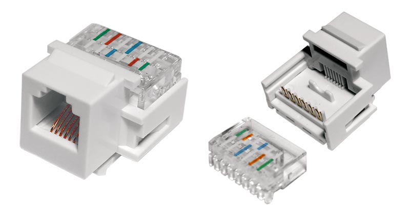 Вставка Keystone Hyperline, RJ-12 (6P6C), 1шт., заделка без инструмента, белый (KJ1-6P6C-C2-90-WH) в Москвe