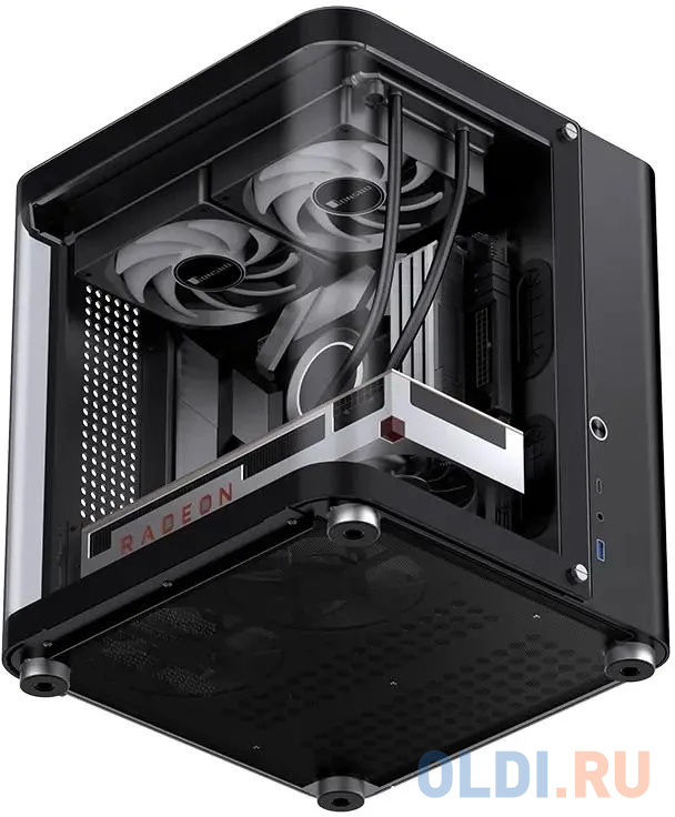 Корпус без блока питания/ Корпус JONSBO TK-1 Black 2.0 MATX без БП, mini-ITX, micro-ATX, черный в Москвe