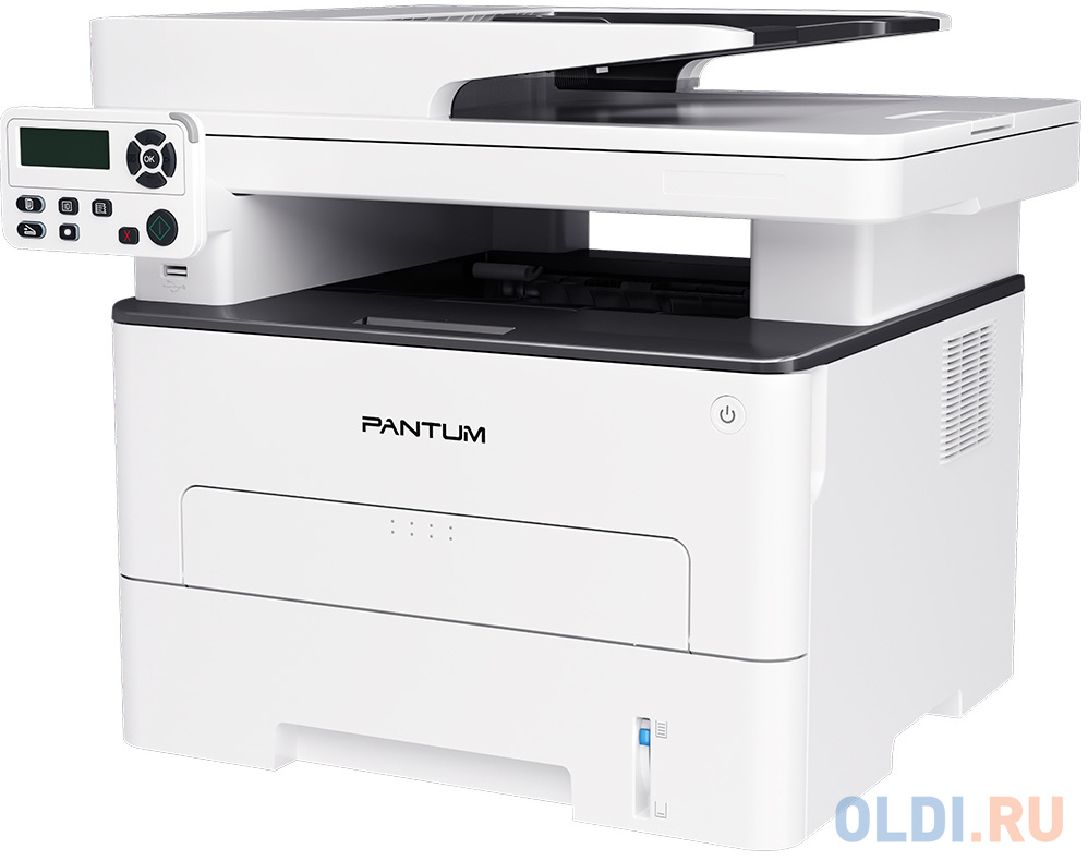 Pantum M7108DN, P/C/S, Mono laser, A4, 33 ppm, 1200x1200 dpi, 256 MB RAM, PCL/PS, Duplex, ADF50, paper tray 250 pages, USB, LAN, start. cartridge 6000