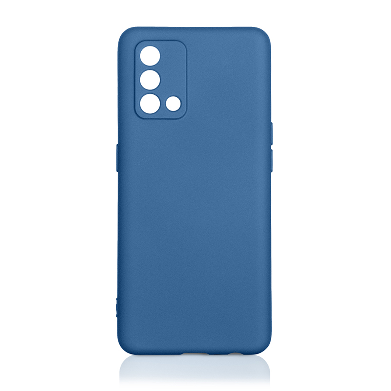 Чехол DF для Oppo A74 4G с микрофиброй Silicone Blue oOriginal-13