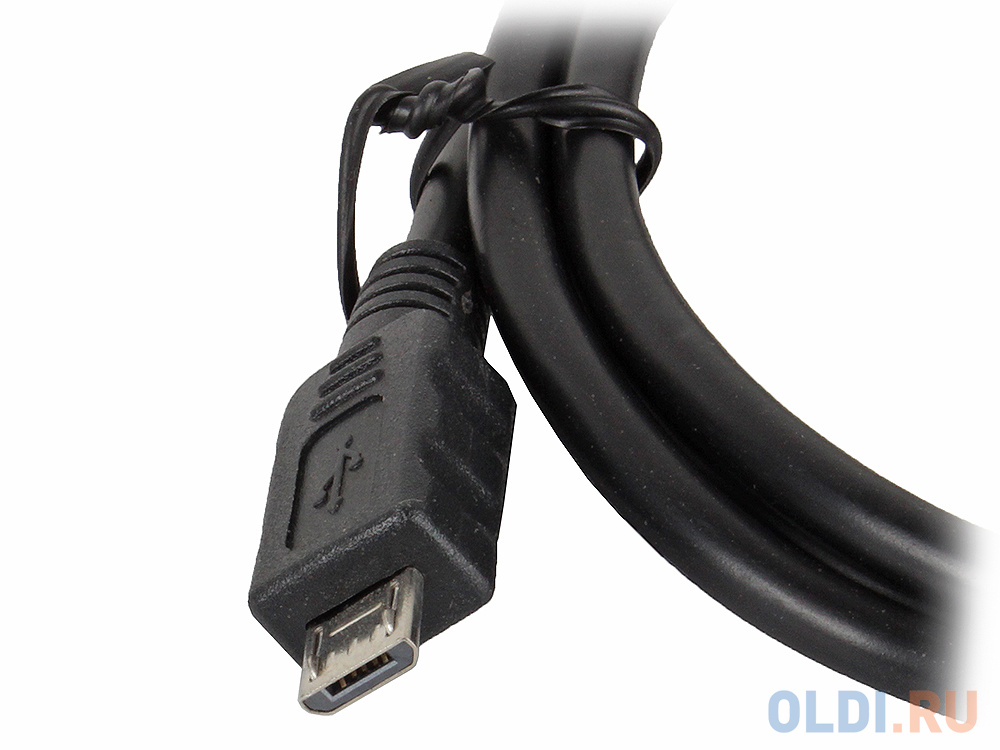 Кабель microUSB 1м Gembird круглый черный