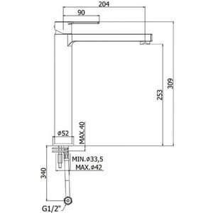 Смеситель для раковины Paffoni Ringo с донным клапаном, черный матовый (RIN081NO, LM8500BL)