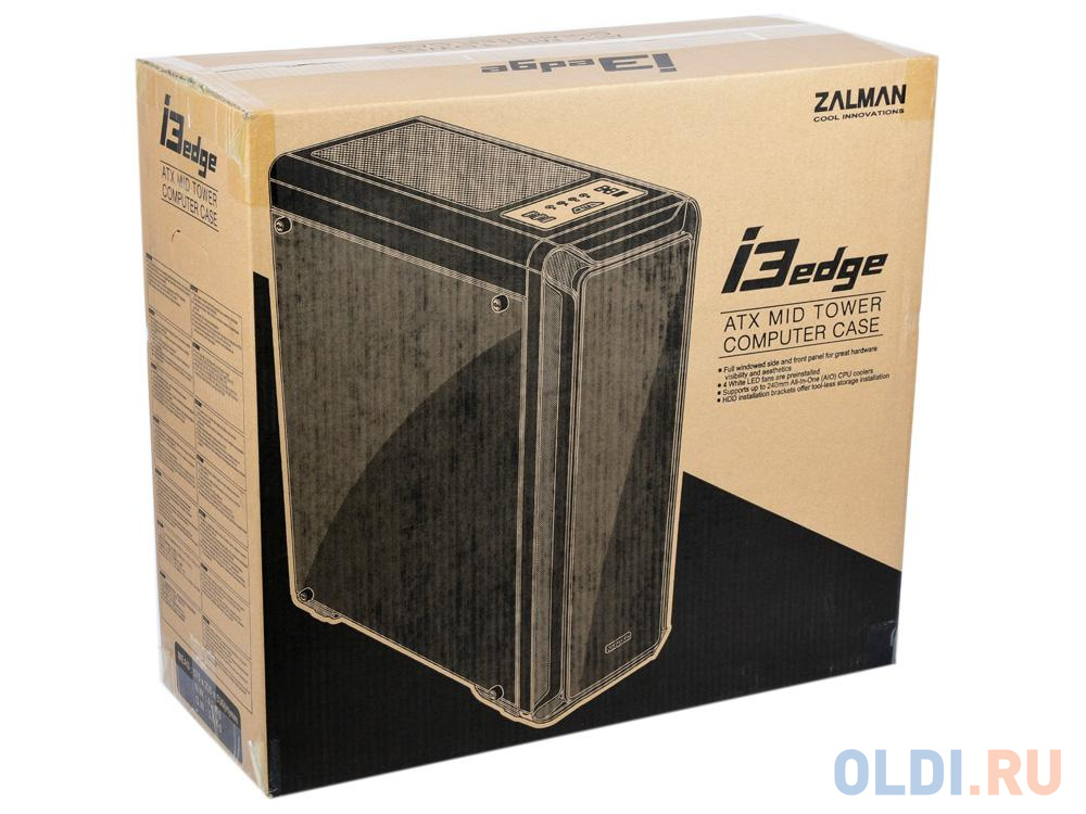 Корпус ATX Zalman i3 Edge Без БП чёрный