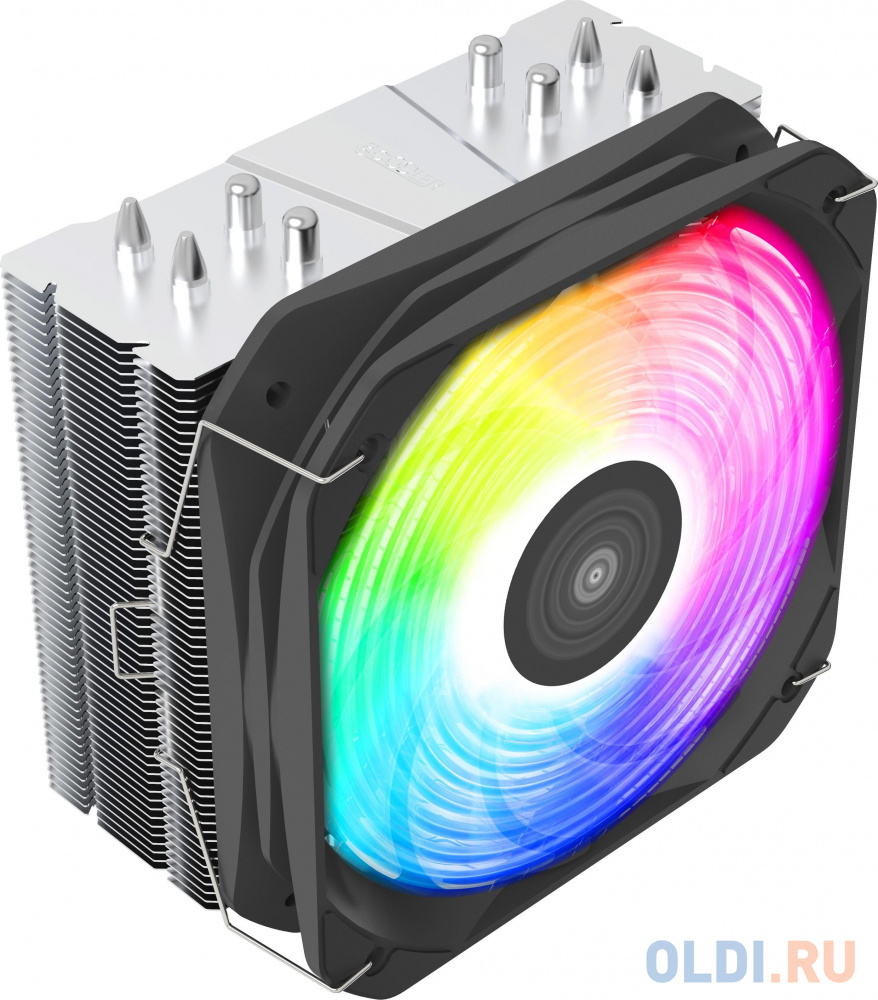 PCCooler GI-Paladin 400 ARGB Кулер S115X/1200/AM4 (24 шт/кор, TDP 200W, 130mm PWM ARGB FAN, 4 тепловые трубки 6мм, 800-1600RPM, 18-28,6dBa) {24}(11182