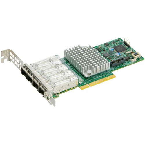 Сетевая карта Supermicro XL710, 4xSFP+, 1/10 Гб/с, PCI-Ex8, Retail (AOC-STG-i4S)