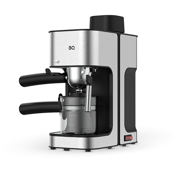 Кофеварка эспрессо BQ CM4000, 800 Вт, кофе молотый, 240 мл, Капучинатор, серебристый