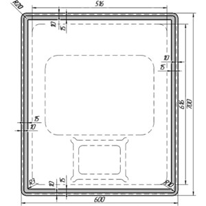 Зеркало Dreja Tiny 60x70 c LED подсветкой (99.9024)