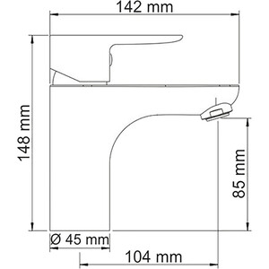 Смеситель для раковины Wasserkraft Leine хром (3503)