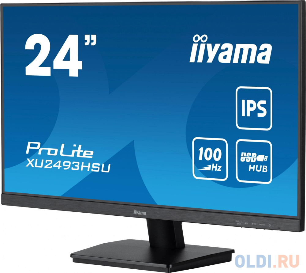 Монитор Iiyama 23.8" ProLite XU2493HSU-B6 черный IPS LED 1ms 16:9 HDMI M/M матовая 1000:1 250cd 178гр/178гр 1920x1080 100Hz DP FHD USB 3кг