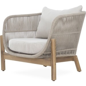 Набор мебели Garden story Риччи MAX (стол+2кресла+диван, веревки серые, подушки серые) (GS052)