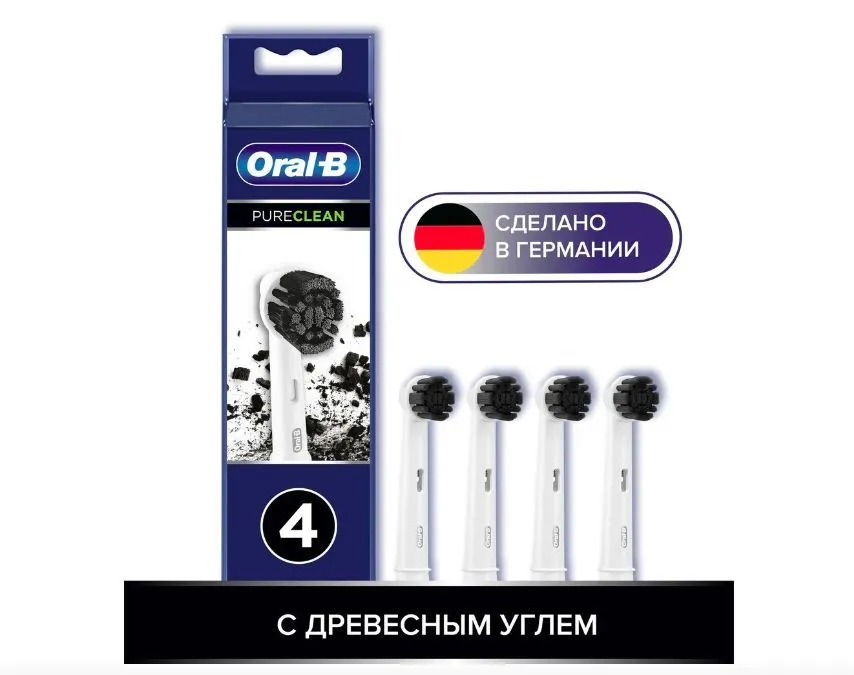 Набор насадок Oral-B Pure Clean для Oral-B, белый, 4 шт. (4210201365334)