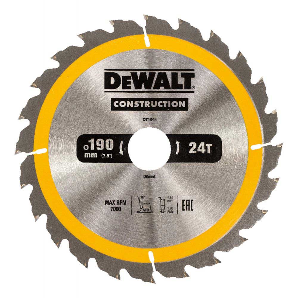 Диск пильный по дереву DeWalt DT1944 190x30