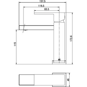 Смеситель для раковины Aquanet Blanco белый (261816)