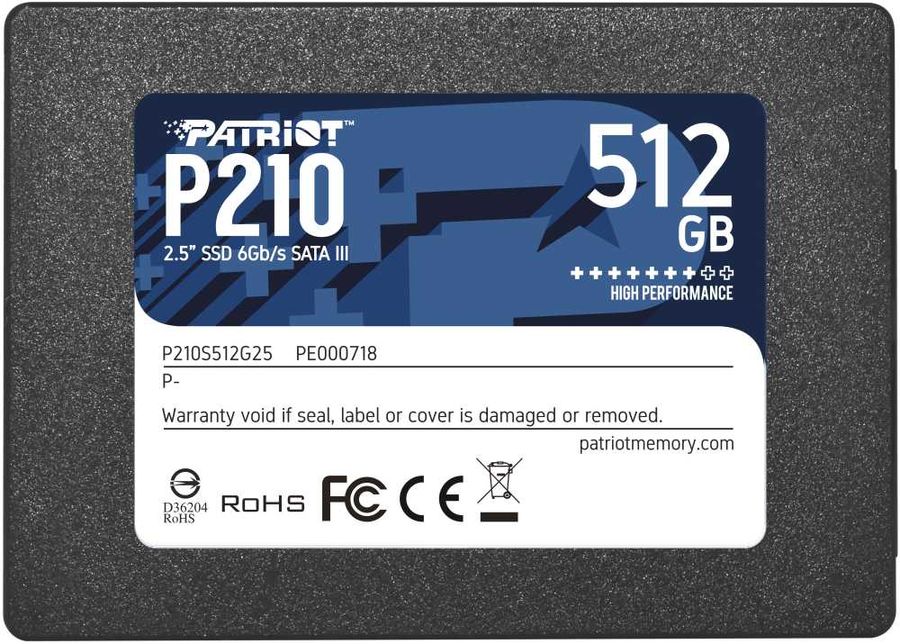 Накопитель SSD Patriot P210 512Gb P210 (P210S512G25)