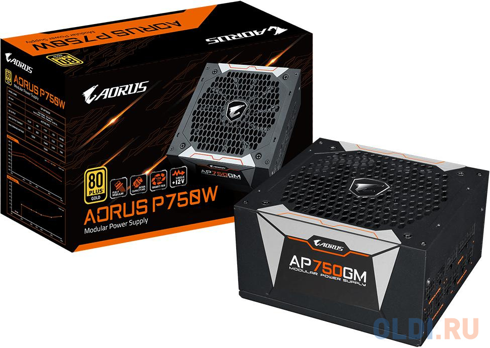 Блок питания Gigabyte AORUS P750W 80+ GOLD Modular