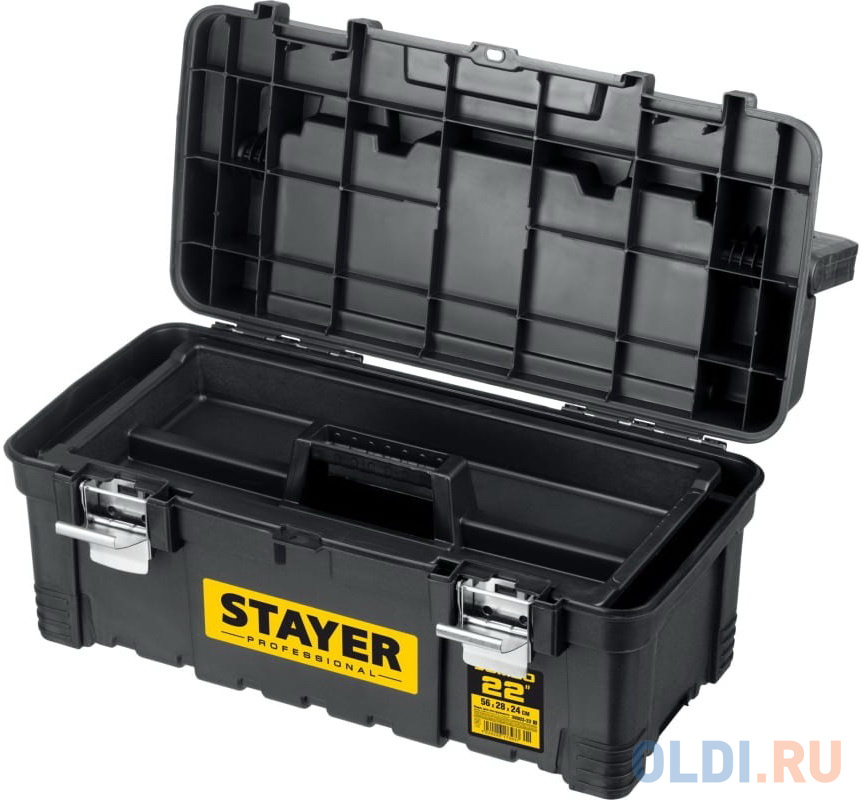 STAYER PROWide-22, 557 x 283 x 245 мм, (22?), пластиковый ящик для инструментов, Professional (38003-22)