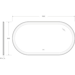 Зеркало Cezares Giubileo 150х80 с подсветкой, сенсор, подогрев (CZR-SPC-GIUBILEO-1500-800-TCH-WARM)